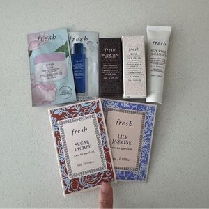 Fresh Skincare Sample Set, Cleanser, Toner, Moisturizer Cream, Eye Cream, BNIB